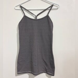 Lululemon Athletica Black and White Fitted Backless Camisole PTP 14 in🍋